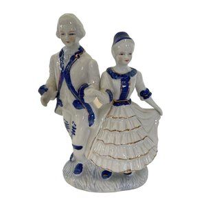 Slovak Figurine Man and Woman in Traditional Dress 8.5"